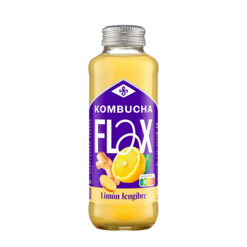 Kombucha limón jengibre Flax & Kale 330 ml.