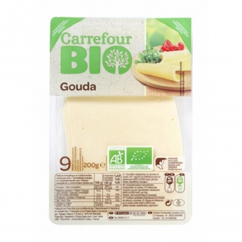 Queso gouda lonchas ecológico Carrefour Bio 200 g.