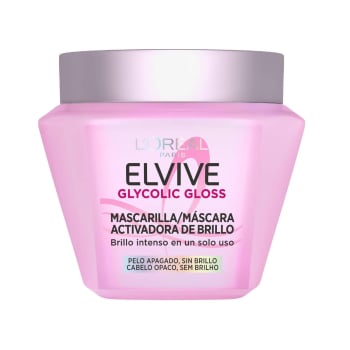 Mascarilla capilar activadora del brillo para pelo apagado Glycolic Gloss Elvive L'Oréal Paris 310 ml.