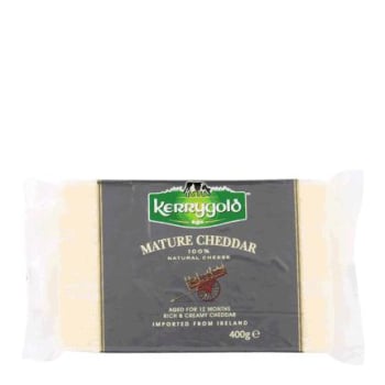 Queso cheddar blanco curado Kerrygold 400 g
