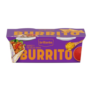 Arroz con frijoles especial burrito para microondas Brillante pack 2 unidades de 125 g. 2 x 125 g
