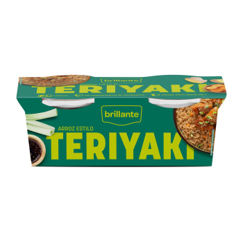Arroz largo estilo teriyaki para microondas Brillante pack de 2 unidades de 125 g. 2 x 125 g