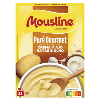 Puré de patata, crema y ajo Mousline 195 g.