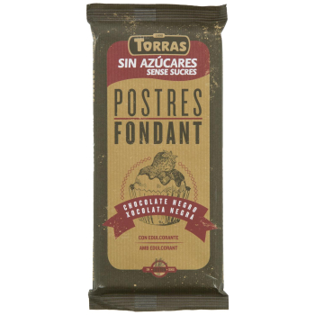 Chocolate negro especial postres Torras sin gluten y sin azúcar 200 g.
