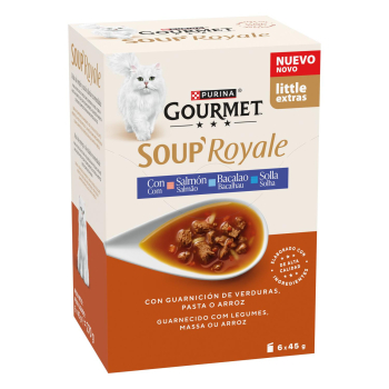Sopa líquida para gato Soup Royale Purina Gourmet 6x45 g