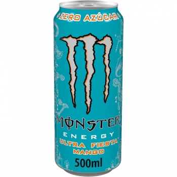 Monster Energy Bebida Energética ultra fiesta mango zero azúcar lata 50 cl.