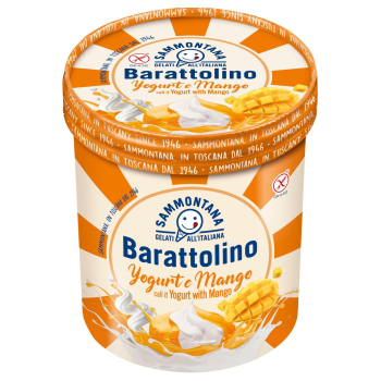 Helado con yogur y sorbete de mango Sammontana sin gluten 500 g.