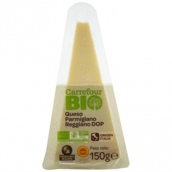Queso parmesano reggiano ecológico Carrefour Bio cuña de 150 g