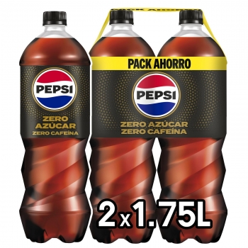 Pepsi Max zero cafeína pack de 2 botellas de 1,75 cl.