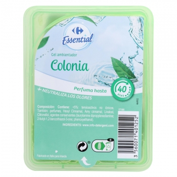 Ambientador en gel colonia Essential Carrefour 1 ud.