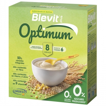 Papilla infantil desde 6 meses 8 cereales Blevit plus Optimum 400 g.