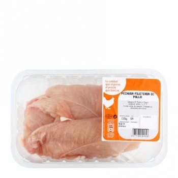 Pechuga de pollo fileteada Carrefour 600 g aprox
