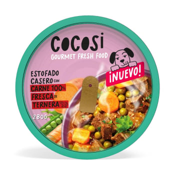 Comida húmeda estofado de ternera para perros Cocosi 280 g.