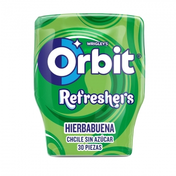 Chicles de hierbabuena Refreshers Orbit sin azúcar 67 g.