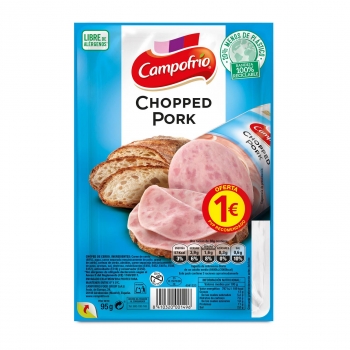 Chopped pork en lonchas Campofrío sin gluten 105 g.