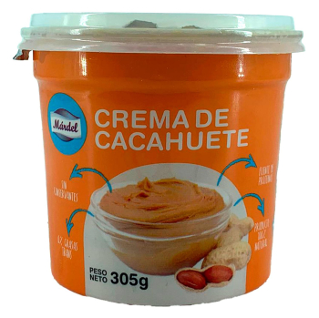 Crema de cacahuete Mardel sin gluten 305 g.