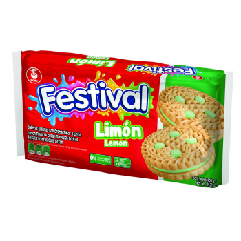 Galletas rellenas de crema de limón Festival 403 g.