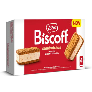 Helado sandwich Biscoff Lotus 4 ud.