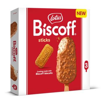 Helado bombón Biscoff Lotus 3 ud.