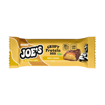 Barrita de chocolate crujiente sabor caramelo toffee Weider 50 g.
