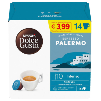 Café cápuslas intenso Palermo Nescafé Dolce Gusto 14 ud.