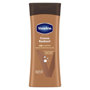Loción corporal hidratante piel seca Cocoa Radiant Vaseline 400 ml.