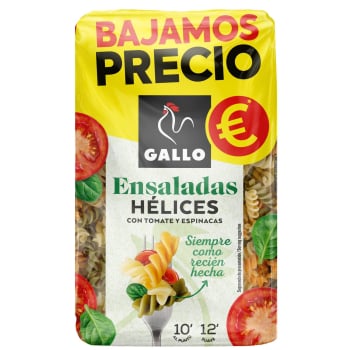 Pasta hélices vegetales Gallo 400 g.