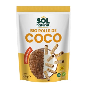 Rolls de coco ecológico Sol Natural sin gluten 100 g.