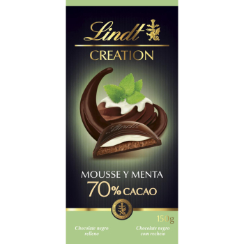 Chocolate negro 70% menta Lindt Creation 150 g.