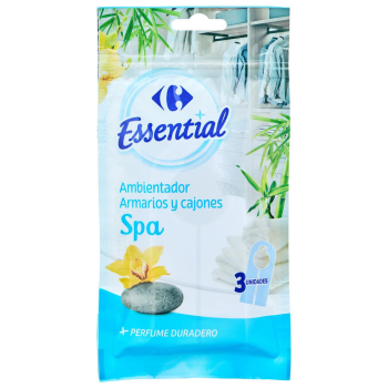 Ambientador armarios y cajones spa Carrefour Essential 3 ud.