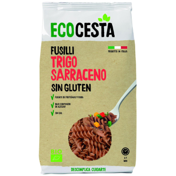 Pasta fusilli trigo sarraceno ecológico Ecocesta sin gluten 400 g.