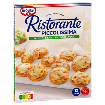 Minipizzas tre formaggi Ristorante Mini Pizzas Dr. Oetker 288 g.