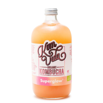 Kombucha Superglow ecológica Komvida sin gluten 750 ml.