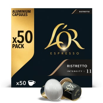 Café cápsulas ristretto compatibles Nespresso L'OR Espresso 50 ud.
