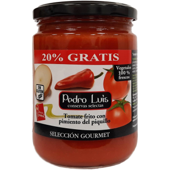 Tomate frito con pimiento de piquillo Pedro Luis sin gluten 340 g.