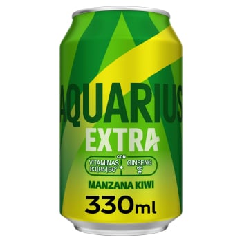 Aquarius extra manzana kiwi lata 33 cl.