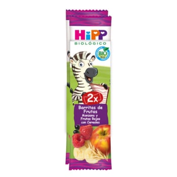 Barrita de fruta de manzana y frutos rojos con cereales ecológico Hipp Biológico 2 ud.