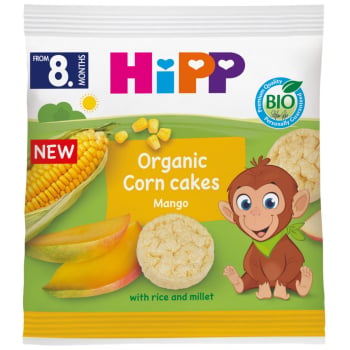 Tortitas de maíz con mango desde 8 meses ecológicas Hipp Biológico 23 g.