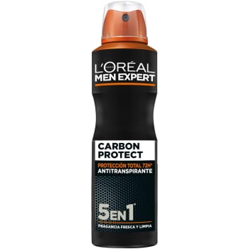 Desodorante en spray carbon protect L'Oréal Paris Men Expert 150 ml.