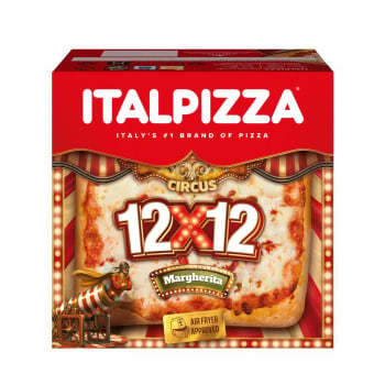 Pizza margherita cuadrada Italpizza pack de 4 unidades de 90 g.