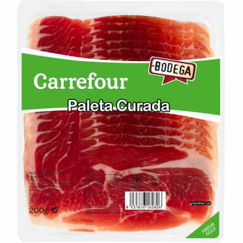 Paleta curada en lonchas Carrefour sin lactosa 200 g.