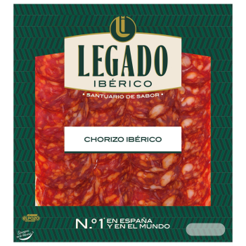 Chorizo ibérico en lonchas Legado Ibérico ElPozo sin gluten 75 g