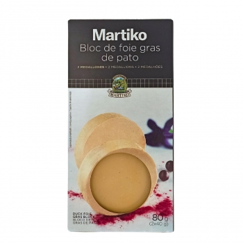 Foie gras de pato Martiko sin gluten pack de 2 unidades de 40 g.