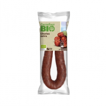 Chorizo extra ecológico Carrefour Bio sin gluten sin lactosa 200 g.
