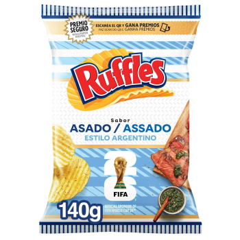 Patatas fritas sabor asado estilo argentino Ruffles 140 g.