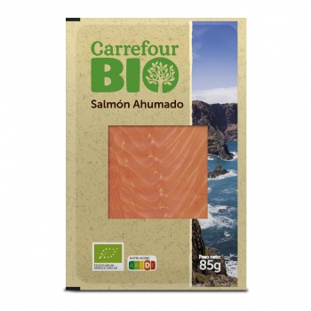 Salmón ahumado ecológico Carrefour Bio 85 g.