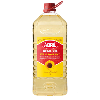 Aceite refinado de girasol 80% alto oléico Abril Abrisol 5 l.