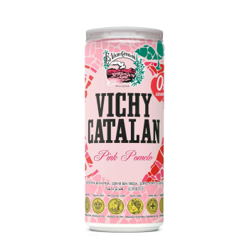 Agua mineral con gas sabor pomelo Vichy Catalán lata 33 cl.