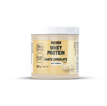 Crema de chocolate blanco alta en proteína Weider sin azúcar añadido 250 g.