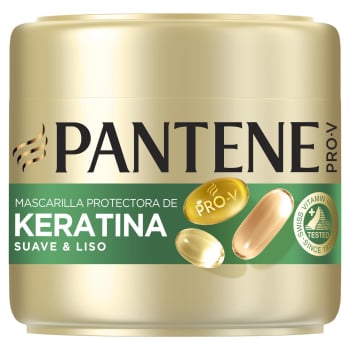 Mascarilla capilar de keratina suave & liso para cabello apagado y encrespado Pantene Pro-V 500 ml.